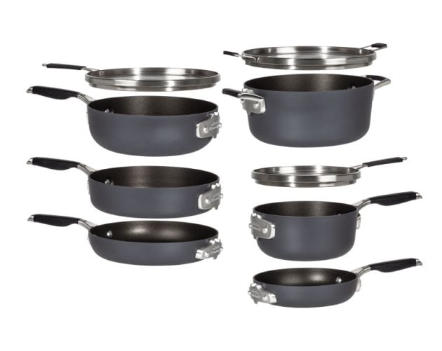 Calphalon Space-Saving Hard-Anodized Nonstick 9-Piece Cookware Set
