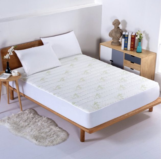Aloe Vera Hypoallergenic Bamboo Mattress Pad