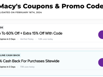 screenshot of a cash back deal at retailmenot
