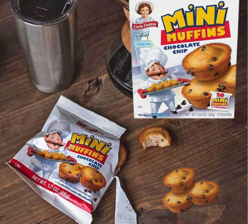 Little Debbie 5-Count Chocolate Chip Mini Muffins, 1.07 oz Pouches $2.50 (Reg. $3.18) – 5¢/Pouch