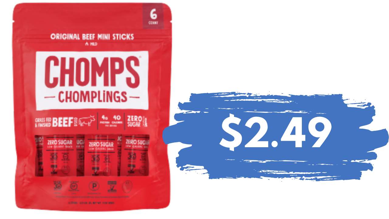 Save $3 on Chomps Meat Sticks| $2.49 at Publix