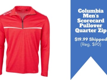 Columbia Men’s Scorecard Pullover Quarter Zip $19.99 (Reg. $90)