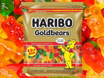 Haribo Goldbears Gummi Candy Resealable Bag, 4.5 lb $9.98 (Reg. $16)