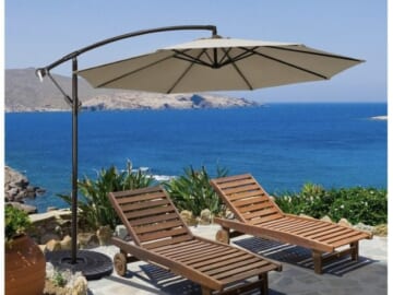 10-Foot Patio Offset Hanging Umbrella