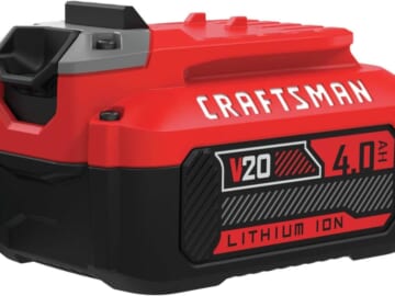 Craftsman 20V 4Ah Li-Ion Battery for $39 + free shipping w/ $45