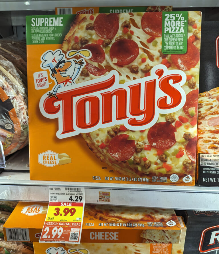 Tony’s Pizzas Just $2.99 At Kroger