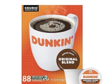 Dunkin' Original Blend Medium Roast Coffee, 88 Keurig K-Cup Pods