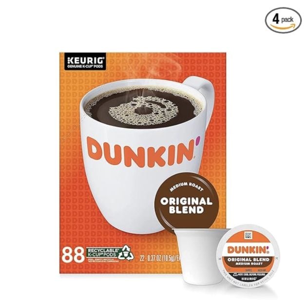 Dunkin' Original Blend Medium Roast Coffee, 88 Keurig K-Cup Pods