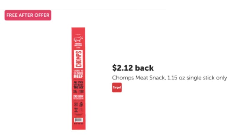 FREE Chomps Meat Snack at Target with Ibotta Rebate