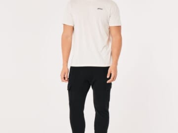Hollister Men's Fleece Cargo Joggers for $20 + free shipping w/ $50