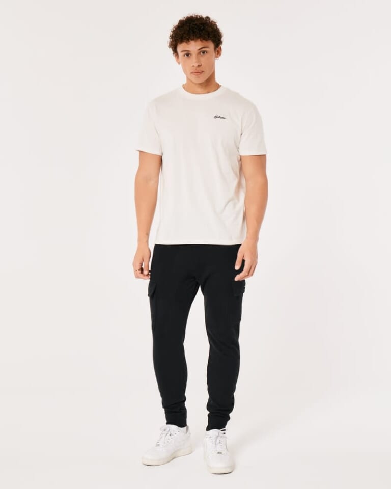 Hollister Men's Fleece Cargo Joggers for $20 + free shipping w/ $50