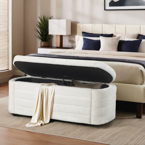 Enhance your home with the elegant and functional Oval Upholstered Hidden Storage Stool for just $129.99 After Code (Reg. $169.99) + Free Shipping