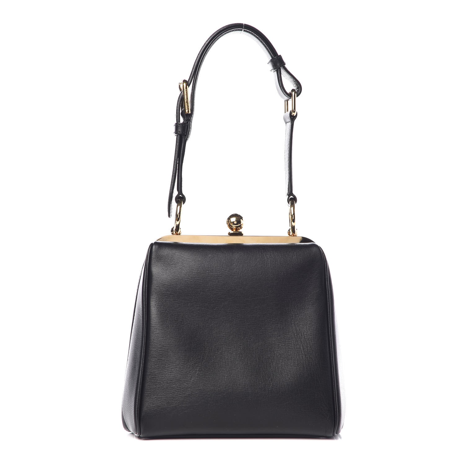 DOLCE & GABBANA Calfskin Agata Shoulder Bag in the color Black by FASHIONPHILE