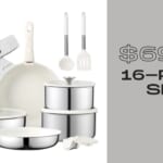 Carote 16-Piece Cookware with Detachable Handles $69.99 (reg. $200)