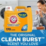Arm & Hammer Clean Burst Liquid Laundry Detergent, 170-Oz as low as $8.38 After Coupon (Reg. $16) + Free Shipping – 5¢/Load