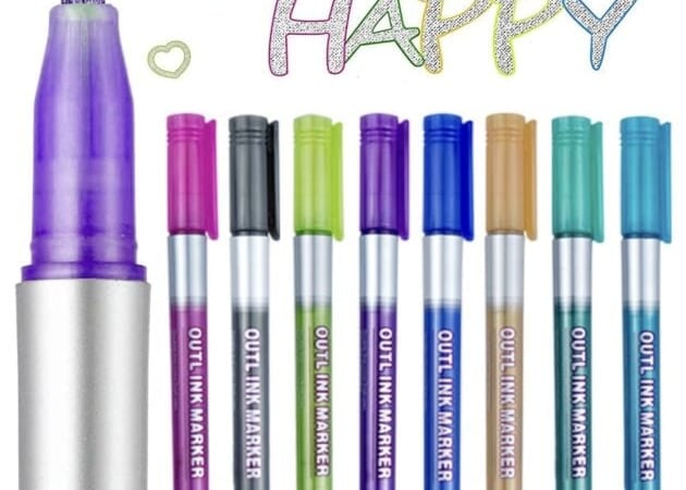 Outline Metallic Shimmer Markers, 8 count only $4.99 shipped {Easter Basket Gift Idea!}