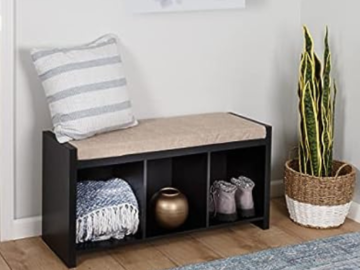 Cubby Storage 37-Inch Bench w/ Cushion $44 (Reg. $63.52)