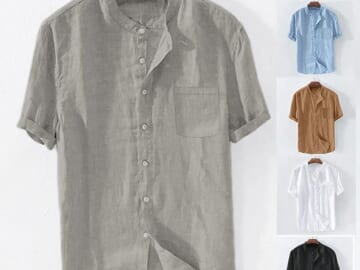 PunkTrendy Men's Linen Shirt for $13 + free shipping