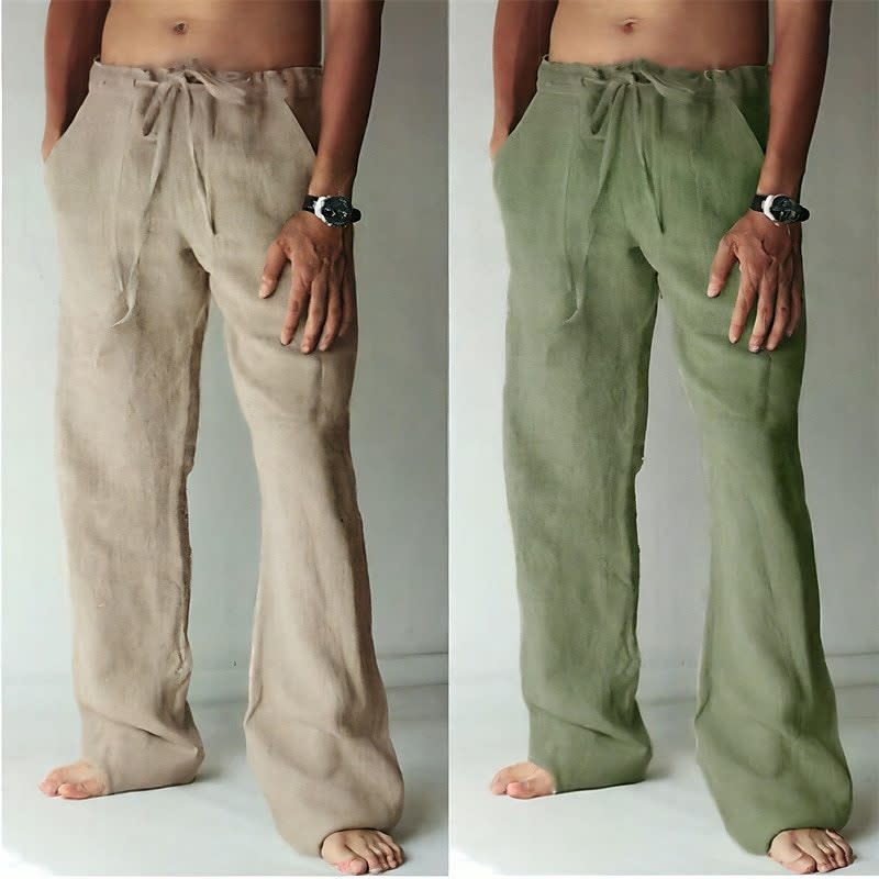 Men's Casual Linen Pants for $8 + 5