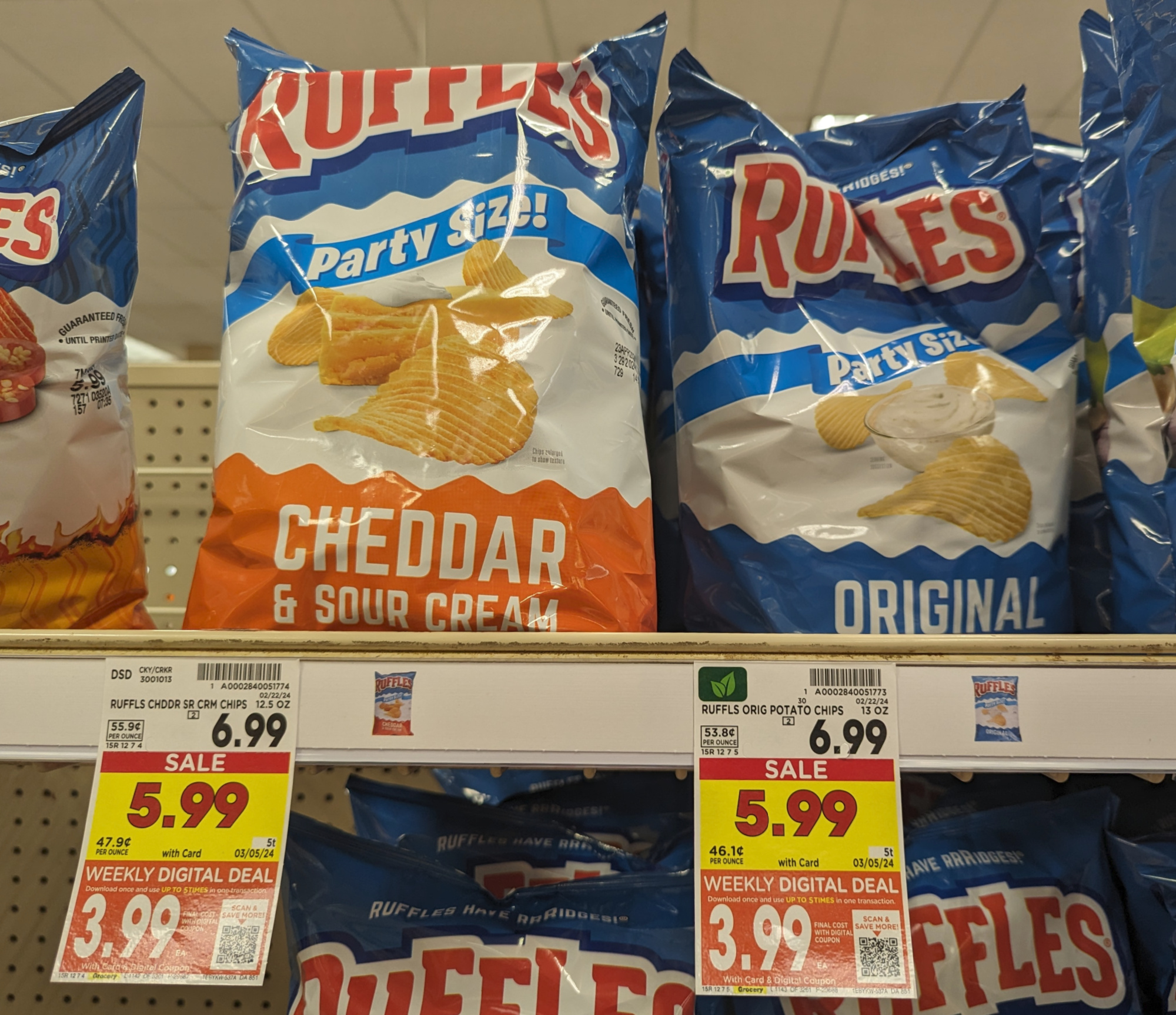 Ruffles, Cheetos, or Fritos Party Size Chips Just $3.99 At Kroger