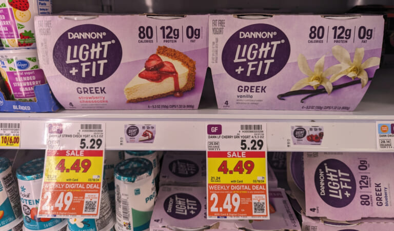Dannon Light+Fit Yogurt 4-Packs As Low As $2.49 At Kroger (62¢ Per Cup!)