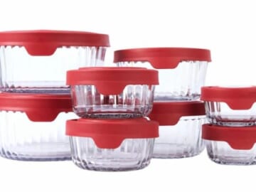 Anchor Hocking TrueSeal 16-piece Sculpted Glass Food Storage Set
