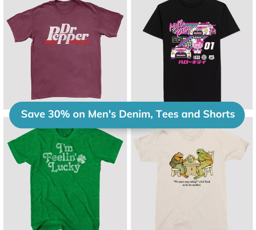 2 Days Only! Save 30% on Men’s Denim, Tees and Shorts from $8.40 (Reg. $12+) – thru 3/16!