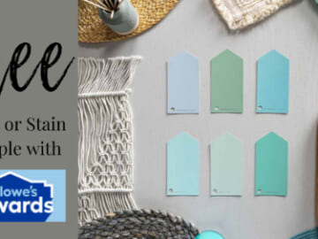 Free Paint or Stain Sample at Lowes through 4/03!