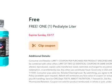 FREE Pedialyte Liter | Publix Digital Coupon Ends Sunday