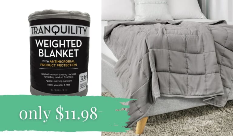 Walmart | 12-Pound Weighted Blanket Only $11.98 (reg. $30) & More Deals