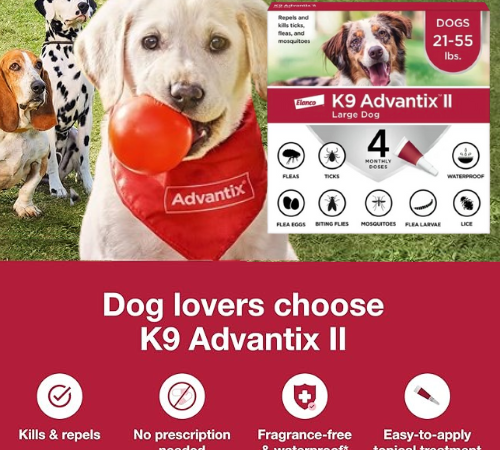 K9 Advantix 4-Pack Flea & Tick Prevention for Large Dogs 21-55 lbs as low as $30.86 Shipped Free (Reg. $64.78) – 4-Monthly Treatment –