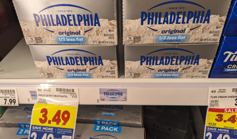 Philadelphia Cream Cheese As Low As $2.49 At Kroger