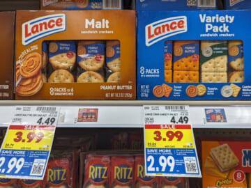 Lance Sandwich Crackers Are Just $2.99 At Kroger (Regular Price $4.49)