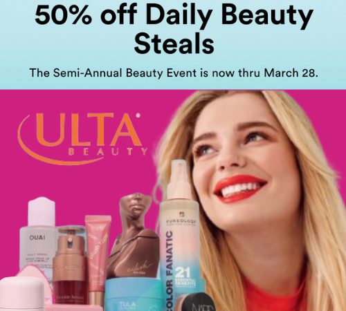 Ulta 21 Days of Beauty Event with 50% Off Beauty Steals, and More!