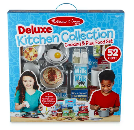 Melissa & Doug Deluxe Kitchen Collection Cooking & Play Food Set only $10 (Reg. $40!)