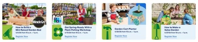 Lowe's free garden workshops