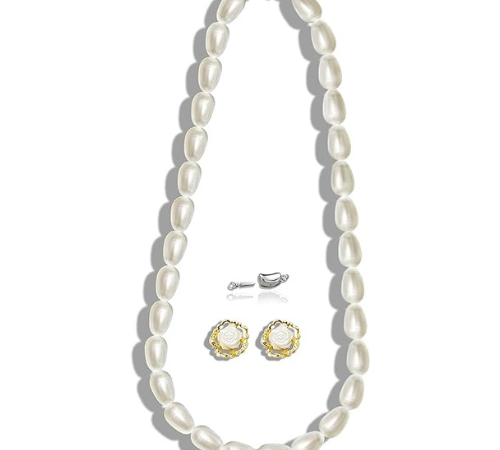 Add a touch of refined elegance to any jewelry collection with this Freshwater Cultured Pearl Earrings and Necklace Set for just $32.30 After Code (Reg. $53.99+) + Free Shipping