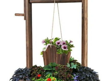 Costway Wooden Wishing Well for $80 + free shipping