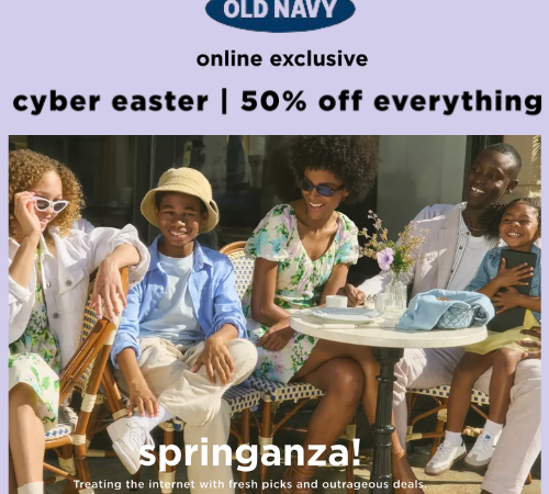 Old Navy Shop & Save 50% Off Everything Online!