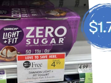 Get 4-Packs of Dannon Light + Fit Yogurt for $1.75