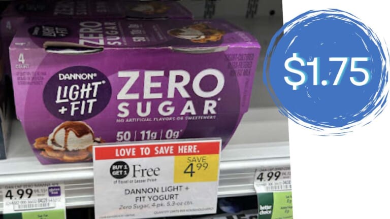 Get 4-Packs of Dannon Light + Fit Yogurt for $1.75