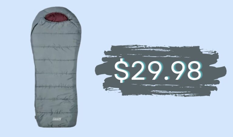 Coleman Tidelands Big & Tall 50-Degree Sleeping Bag $29.98 (reg. $75)