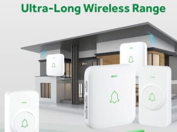 Wireless Door Bell Kit with 52 Melodies $14.99 (Reg. $19) – FAB Ratings! Waterproof Battery Operated, Operating at 1000 Feet