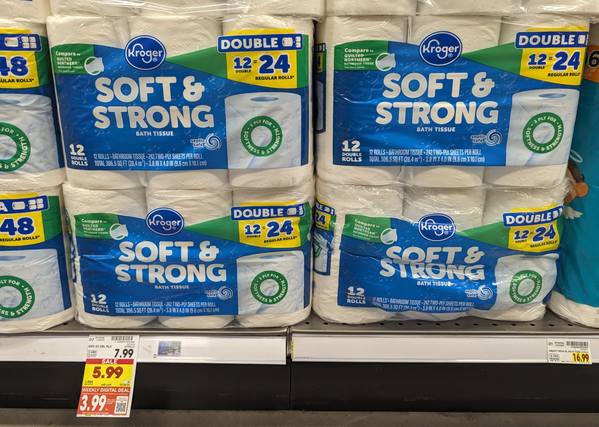 Kroger Soft And Strong Bath Tissue Is Just $3.99