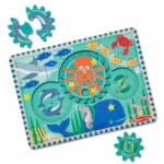 Melissa & Doug Wooden Underwater Jigsaw Spinning Gear Puzzle