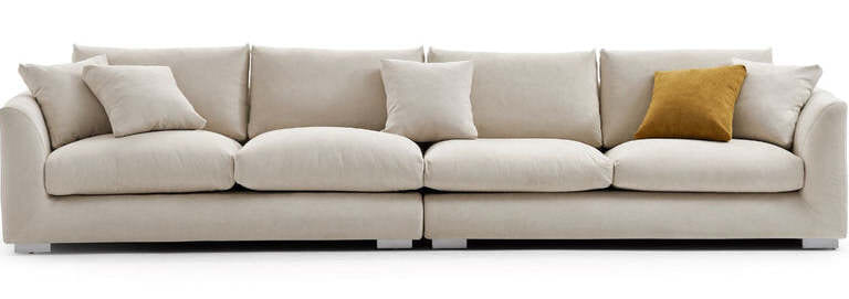 Mario Capasa 6-Seater Feathers Sofa for $1,600 + 3 free pillows + free shipping