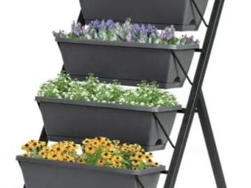 Costway 4 ft Vertical Raised Garden Bed 5-Tier Planter Box