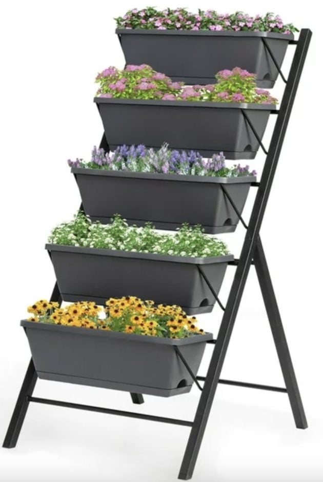 Costway 4 ft Vertical Raised Garden Bed 5-Tier Planter Box