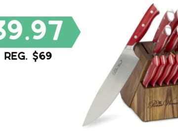 The Pioneer Woman Signature 14-Piece Knife Block Set $39.97 (Reg. $69)