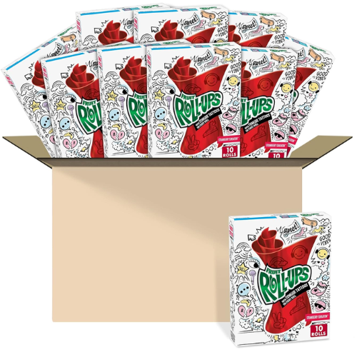 100-Count Fruit Roll-Ups  Strawberry Sensation as low as $25.83 After Coupon (Reg. $37) + Free Shipping – $2.58/10-Count Box or 26¢/Roll
